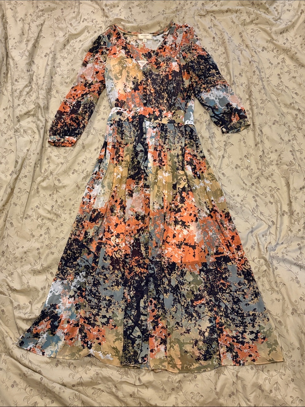 Anthropologie Moulinette Soeurs Equinox Pleated Maxi Dress